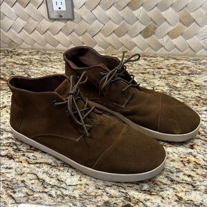 Toms Mens Paseo Mid Dark Brown Synthetic Leather Size 14